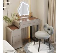 VOLURE Schminktisch-Set, Vanity Set with Mirror Makeup Stool Drawers Multicolor 50-70cm(Tipo C,60cm/23.6in)