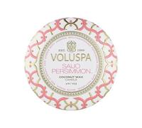 Voluspa Saijo Persimmon, mini vela de lata, 4 onzas, tiempo de combustión de 25 horas, cera de coco para una combustión limpia, hecha a mano en los Estados Unidos