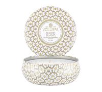 Voluspa Vela perfumada Maison Blanc 3-wick Tin 40 horas Suede Blanc