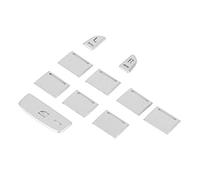 Voluxe Pegatina para botón de elevación de Ventana, Cubierta Duradera de Pasta para botón de elevación de Ventana, 10 Rayas Plateadas Suaves para Jaguar XF 2012-2015