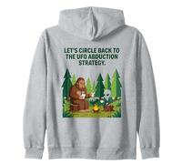 Volvamos a la Estrategia de secuestro OVNI Bigfoot Alien Sudadera con Capucha