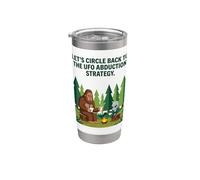 Volvamos a la estrategia de secuestro OVNI Bigfoot Alien Vaso térmico de acero inoxidable de doble pared