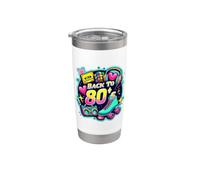 Volver a 80s 1980s Estilo Vintage 80s 80s Retro Party Costume Vaso térmico de acero inoxidable de doble pared