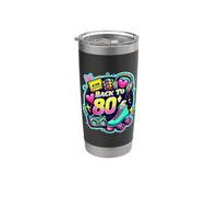 Volver a 80s 1980s Estilo Vintage 80s 80s Retro Party Costume Vaso térmico de acero inoxidable de doble pared