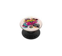 Volver a 80s Nostalgia Roller Skate Boombox Cassette Tape 80s PopSockets PopGrip Adhesivo