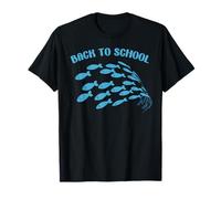 Volver a la escuela de pescado juego de palabras divertido escuela secundaria jardín de infantes Camiseta