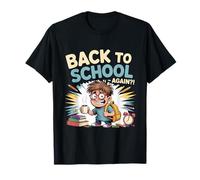 Volver a la escuela otra vez divertido estudiante café dibujos animados diseño Camiseta