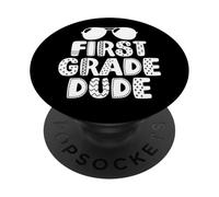 Volver a la escuela Primer día de la escuela Primer grado Boy PopSockets PopGrip Adhesivo