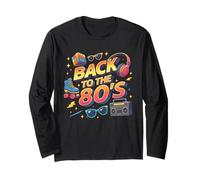 Volver a los 80s Funky Party Retro Vibes Illustration Manga Larga