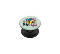 Volver a los 80s Nostalgia Roller Skate Boombox Cassette 80s PopSockets PopGrip Adhesivo