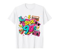 Volver a los 90s Nostalgia Roller Skate Boombox Cassette Nineties Camiseta