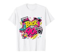 Volver a los 90s Nostalgia Roller Skate Boombox Cassette Nineties Camiseta
