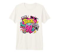 Volver a los 90s Nostalgia Roller Skate Boombox Cassette Nineties Camiseta Premium