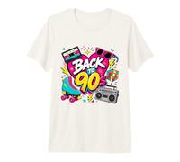 Volver a los 90s Nostalgia Roller Skate Boombox Cassette Nineties Camiseta Premium
