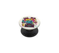 Volver a los 90s Nostalgia Roller Skate Boombox Cassette Nineties PopSockets PopGrip Adhesivo