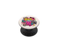 Volver a los 90s Nostalgia Roller Skate Boombox Cassette Nineties PopSockets PopGrip Adhesivo