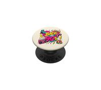 Volver a los 90s Nostalgia Roller Skate Boombox Cassette Nineties PopSockets PopGrip Adhesivo