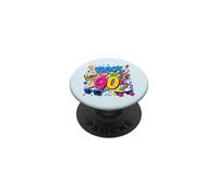 Volver a los 90s Nostalgia Roller Skate Boombox Cassette Nineties PopSockets PopGrip Adhesivo
