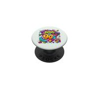 Volver a los 90s Nostalgia Roller Skate Boombox Cassette Nineties PopSockets PopGrip Adhesivo