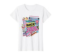 Volver a los años 2000 Vintage de Dos mil Retro 00 Camiseta gráfica económica, Mujer, Blanco, XS