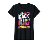Volver a los años 2000 Vintage de Dos mil Retro 00 Camiseta gráfica económica, Mujer, Negro, M