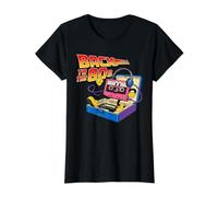 Volver a los años 80 Funny Cassette Retro Vintage Camiseta gráfica económica, Mujer, Negro, L