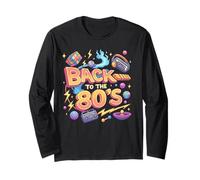 Volver a los años 80 Old School Retro 80's Throwback Vibe Manga Larga