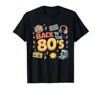 Volver a los años 80 Party Time Throwback Style Design Camiseta