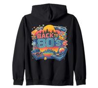 Volver a los años 80 Retro Vibes Diseño Gráfico Retroceso Sudadera con Capucha