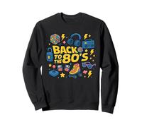 Volver a los años 80 Sweet Retro Vibes 1980s Ilustración clásica Sudadera