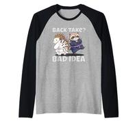 ¿Volver a Tomar? Mala Idea - Jiu Jitsu brasileño Grappling Humor Camiseta Manga Raglan