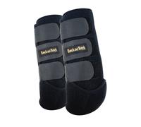 Volver en la pista Botas de ejercicio de caballos teraputicos para patas traseras negras grandes