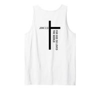 Volver Imprimir Dios amó Tanto al Mundo John 3 16 Cruz Cristiana Camiseta sin Mangas