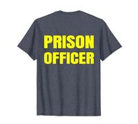 Volver Imprimir Uniforme de Funcionario de prisiones de Camiseta, Hombre, Azul Jaspeado, 6XL