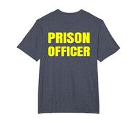 Volver Imprimir Uniforme de Funcionario de prisiones de Camiseta, Hombre Tallas Grandes, Azul Jaspeado, 6X Alto