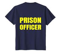 Volver Imprimir Uniforme de Funcionario de prisiones de Camiseta, Niños, Azul Marino, 6 años