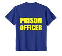 Volver Imprimir Uniforme de Funcionario de prisiones de Camiseta, Niños, Azul Real, 6 años