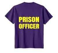 Volver Imprimir Uniforme de Funcionario de prisiones de Camiseta, Niños, Morado, 6 años
