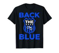 Volver La aplicación de la Ley Azul Línea Azul Divertido Oficial de policía Camiseta