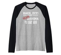 Volver Tengo UNA Abuela Loca Y NO Miedo Usar SU Meme Camiseta Manga Raglan