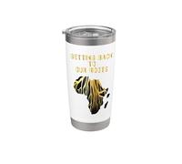 Volviendo a nuestras raíces Diseño de patrimonio africano Vaso térmico de acero inoxidable de doble pared