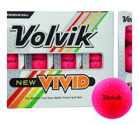 Volvik Vivid - Caja de 12 pelotas de golf, color rosa