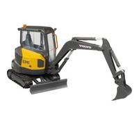 Bruder 02465 - Excavadora compacta Volvo ECR40-1:16 vehículo de construcción, Obra, Pala Excavadora, Trabajador, máquina de construcción, Juguete