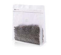 VOLWCO 10x Bolsa de Granos de café autoportable con Cremallera y válvula de desgasificación unidireccional, Bolsas de de Aluminio(Size:15.5 * 16.5+8cm【1/2lb/250g】,Color:Matte Transparent)