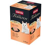 Vom Feinsten Mildes Menu Turquía + Salmón (6 x 100 g), alimento húmedo para Gatos sin Cereales ni azúcar de Animonda, Comida para Gatos de fácil digestión con Carne de Pavo