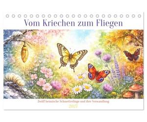 Vom Kriechen zum Fliegen (Tischkalender 2027 DIN A5 quer), CALVENDO Monatskalender: Zwölf heimische Schmetterlinge und ihre Verwandlung