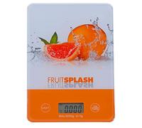 vom Pullach Hof Báscula de cocina digital con diseño electrónico con función de tara, unidades de botón para g, kg, lb, oz, diseño a elegir hasta 5 kg, colgador como decoración de pared (naranja