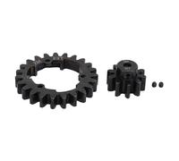 Vomeko 23t Ponión de piñón de engranaje de acero endurecido para Traxxas E-Revo 2.0#45 Piezas de actualización de acero RC con dientes reforzados (incluye tornillos de montaje) (10t)