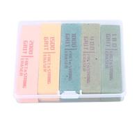 Vomeko 5 Piece Guitar Fretboard Cleaning Kit Multi Grit Fret Eraser Set (180-2000 Grit) with Storage Box String Polishing Fretboard Maintenance Tool for Guitar Repair