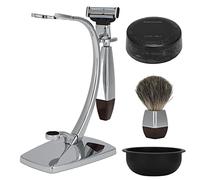 Vomeko 5pcs Set Manual Manual Men Shaving Kit, Men Wet Shave Set, 100g Soap R Azor Stawe Bish Bowl Soport
